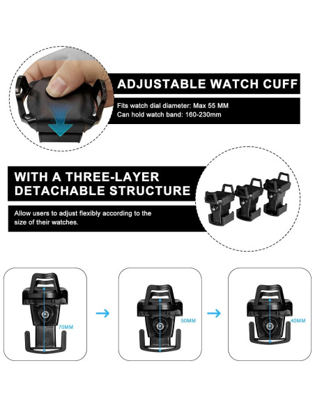 DUKWIN Reloj Winder para 3 Relojes Automáticos con Huella