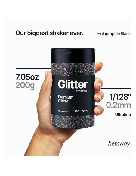 Glitter Holográfico Hemway 200g para Manualidades y Resina