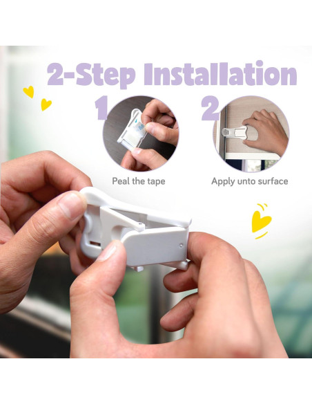 Cerraduras de Seguridad para Niños Ashtonbee - 2 Piezas, Blanco Cerraduras de Seguridad para Niños Ashtonbee - 2 Piezas, Blanco