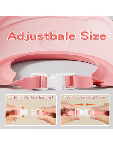 Gorro de Ducha para Bebé Lonlown Ajustable Rosa 38-61 cm