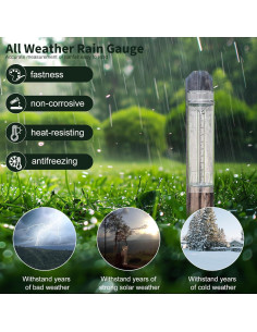 Pluviómetro Profesional LIGHTJAY RG1PC Resistente UV 27.94 cm 2