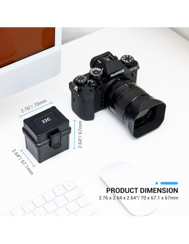 Estuche Compacto JJC para 2 Baterías DSLR y Tarjetas de Memoria