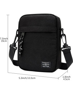 Bolso Cruzado Vaupan Mini Negro Resistente al Agua 19x13.5 cm 2