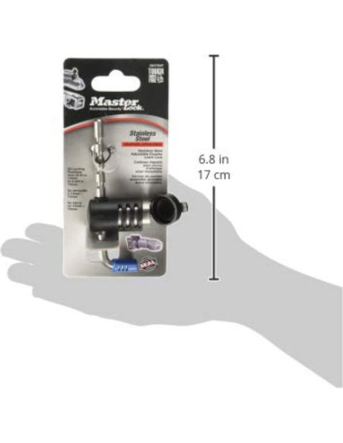 Cerradura de Enganche Ajustable Master Lock 2847DAT Acero Inoxidable