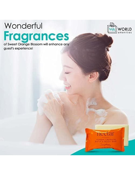 Barra de Baño Nectar - Flor de Naranja Dulce, 25 Unidades, 34g