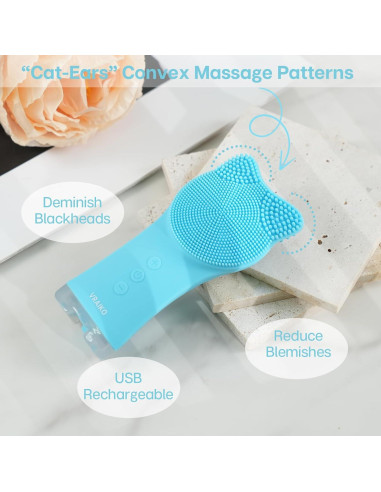 Cepillo Facial MIA VRAIKO Recargable Impermeable Azul