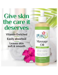 Aceite de Masaje Hipoalergénico PURA 1st 226ml Alivio Muscular 2