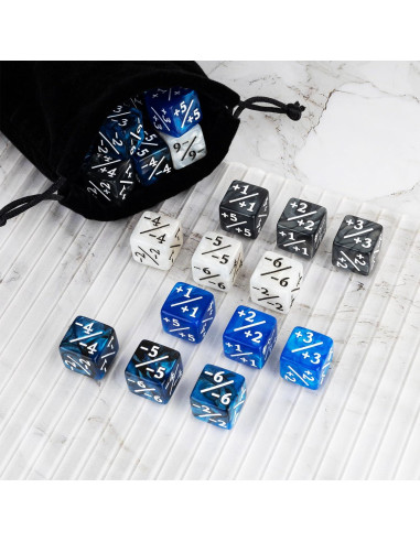 Set de 48 Dados Mágicos de Mármol ORUNI 16 mm para MTG