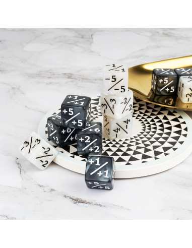 Set de 48 Dados Mágicos de Mármol ORUNI 16 mm para MTG