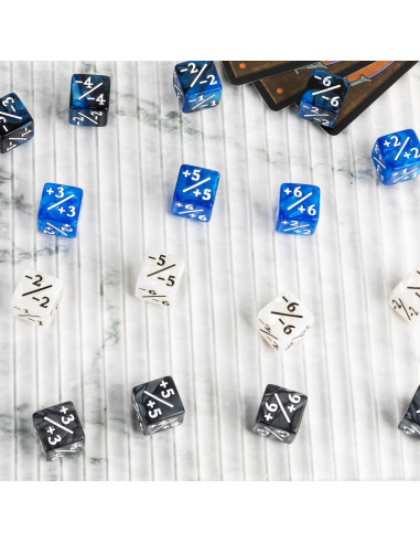 Set de 48 Dados Mágicos de Mármol ORUNI 16 mm para MTG