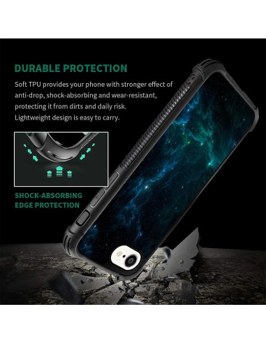Funda para iPhone 16e CARLOCA Luz Espacial Nebulosa Dura