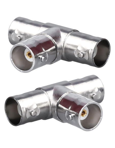 Adaptador BNC hembra triple Tee TUOLNK para CCTV y antenas