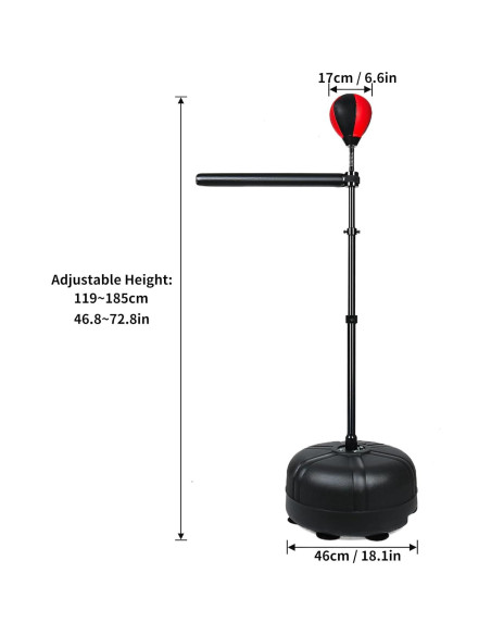 Barra de Boxeo Ajustable INNOLIFE 119-185 cm para Entrenamiento