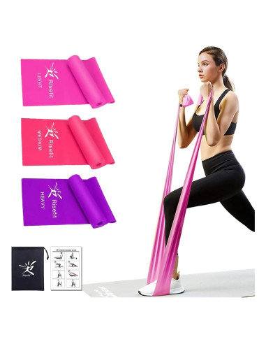 Juego de Bandas de Resistencia Risefit 3 Niveles Sin Látex 1.52m
