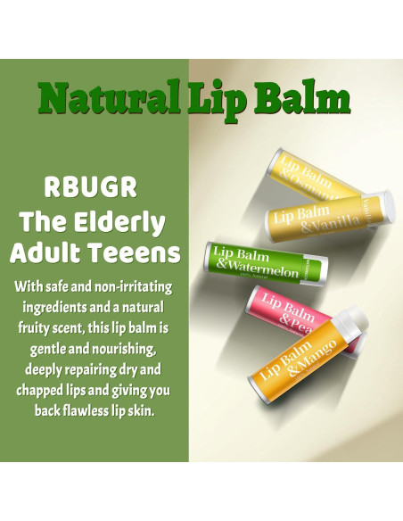 Set de 126 Bálsamos Labiales Naturales RBUGR - 12 Sabores