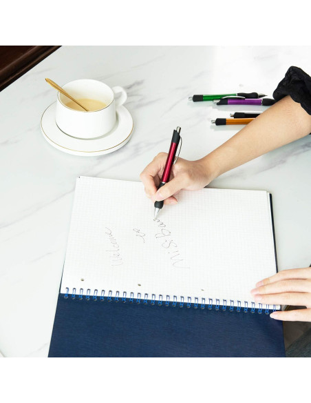 Bolígrafos Retráctiles MiSiBao Tinta Negra 1mm 12 Unidades