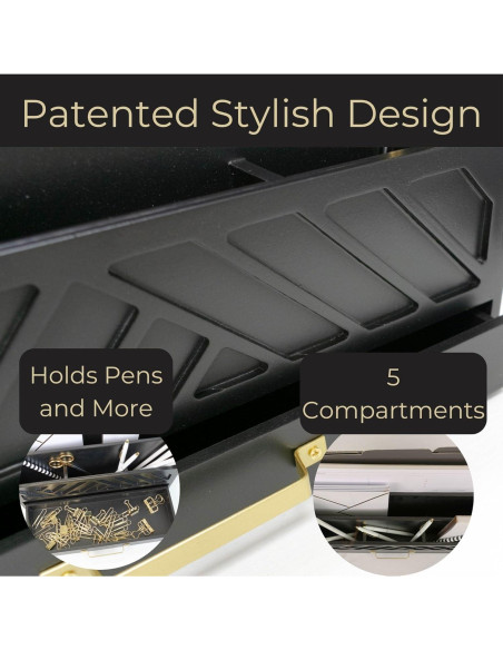 Organizador de Correspondencia BLU MONACO Negro con Cajón