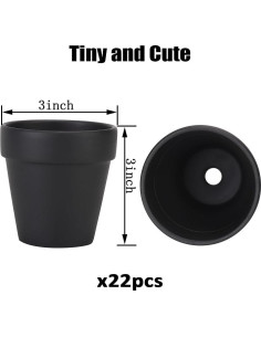 Macetas de Terracota Sderoq 3" con Drenaje - Paquete de 22 2