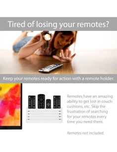 Soporte de Control Remoto TotalMount Blanco Premium para 4 Controles 2