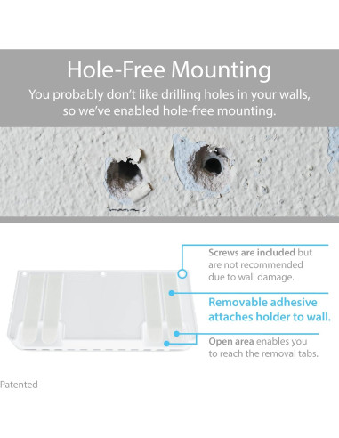 Soporte de Control Remoto TotalMount Blanco Premium para 4 Controles