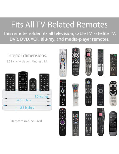 Soporte de Control Remoto TotalMount Blanco Premium para 4 Controles