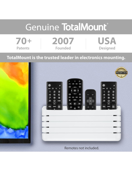 Soporte de Control Remoto TotalMount Blanco Premium para 4 Controles