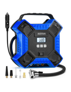 Compresor de Aire AstroAI 12V Portátil 160 PSI con Luz LED
