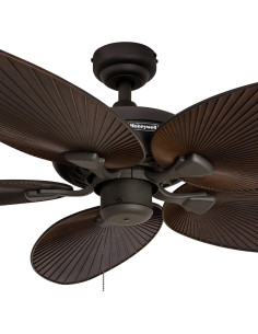 Ventilador de Techo Honeywell Palm Island 132 cm Bronce Sin Luz 2