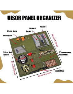 Organizador de Visor Molle QZTYTY para Automóviles 35x36cm 2