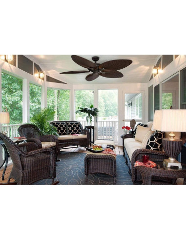 Ventilador de Techo Honeywell Palm Island 132 cm Bronce Sin Luz