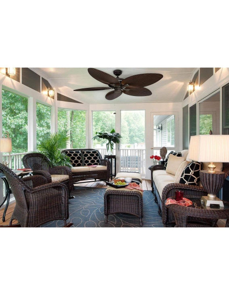 Ventilador de Techo Honeywell Palm Island 132 cm Bronce Sin Luz