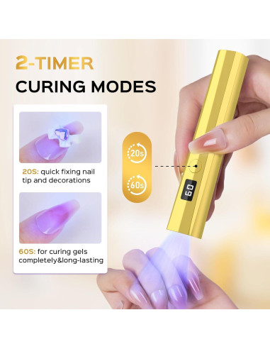 Lámpara de Uñas UV Hoonyn NL-003-HN 5W Portátil Dorado