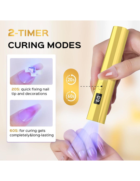 Lámpara de Uñas UV Hoonyn NL-003-HN 5W Portátil Dorado