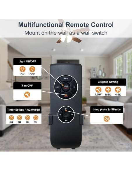 Control Remoto para Ventilador de Techo Humpptom 1 Paquete Control Remoto para Ventilador de Techo Humpptom 1 Paquete