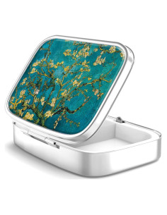 Caja de Pastillas Portátil Hion 2 Compartimentos Flor de Almendro