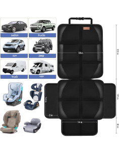 Protector de Asiento de Coche Spotmart 600D Impermeable Negro 2