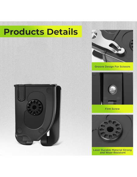 Fundas de Tijeras de Trauma Plegables LEEPENK 2 Pack - Negro