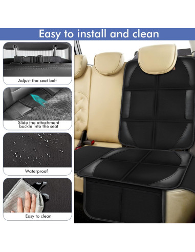 Protector de Asiento de Coche Spotmart 600D Impermeable Negro