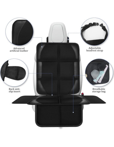 Protector de Asiento de Coche Spotmart 600D Impermeable Negro