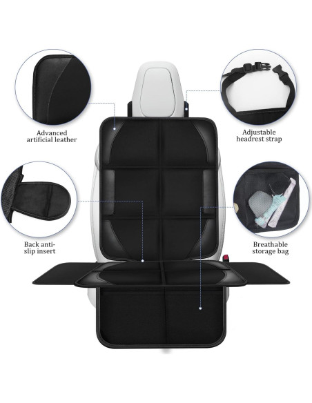 Protector de Asiento de Coche Spotmart 600D Impermeable Negro