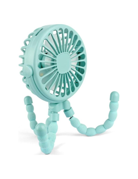 Ventilador Portátil Suteng con Trípode Flexible y Luz LED