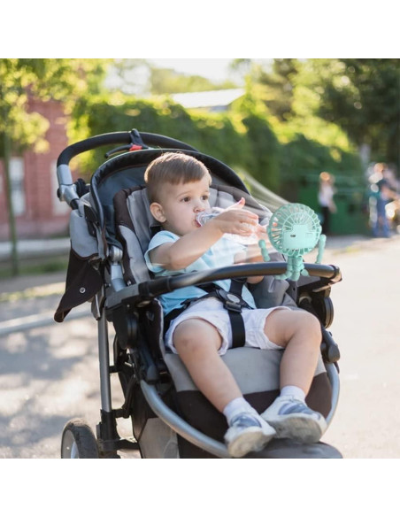 Ventilador Portátil Suteng con Trípode Flexible y Luz LED