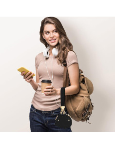 Monedero de muñeca Hovmwey con llavero y doble bolsa desmontable 2