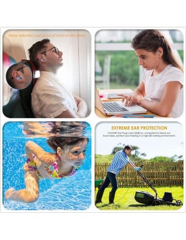 Tapones para oídos Noinkoti g-5, 8 pares, silicona, cancelación ruido