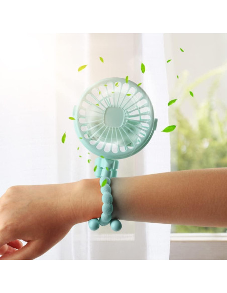 Ventilador Portátil Suteng con Trípode Flexible y Luz LED