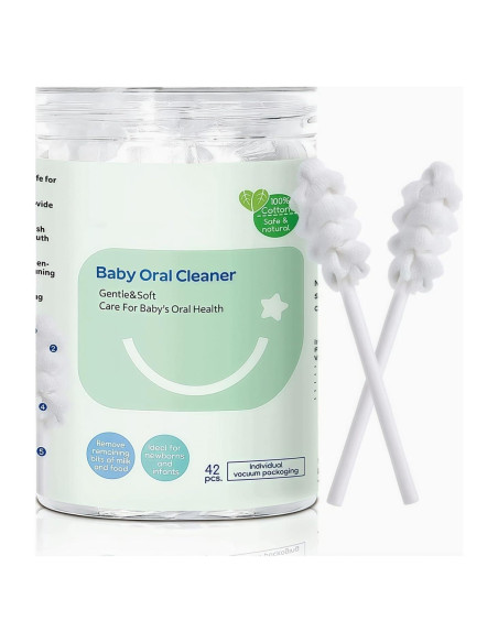 Cepillo de Dientes para Bebés Hranio 42 Piezas Algodón Higiénico