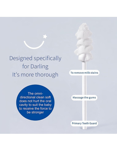 Cepillo de Dientes para Bebés Hranio 42 Piezas Algodón Higiénico