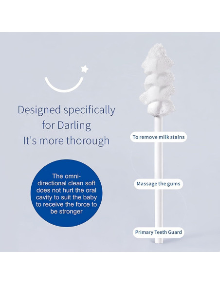 Cepillo de Dientes para Bebés Hranio 42 Piezas Algodón Higiénico