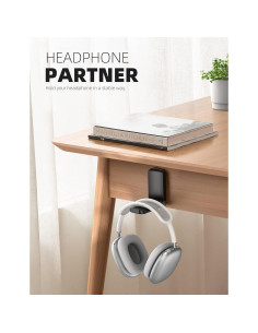 Soporte para Auriculares Lamicall DH02, Gancho Adhesivo Negro 2