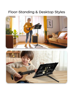 Soporte de Música K KASONIC Plegable 2 en 1 Ajustable 0.97 kg 2